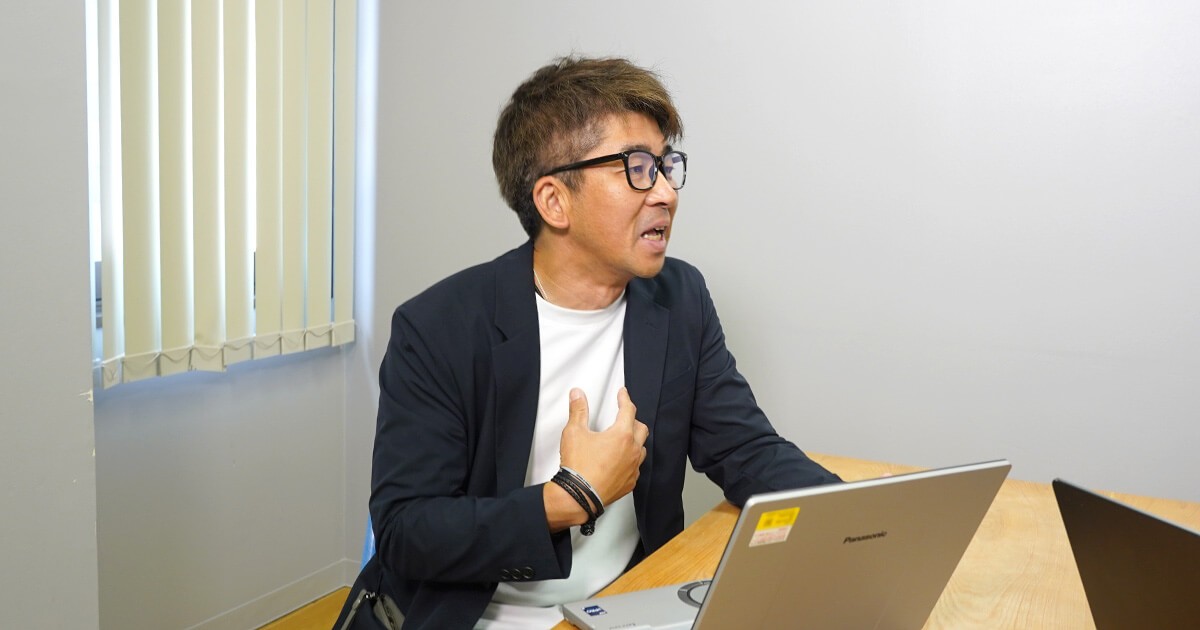 写真：ねぎお社長が話している様子