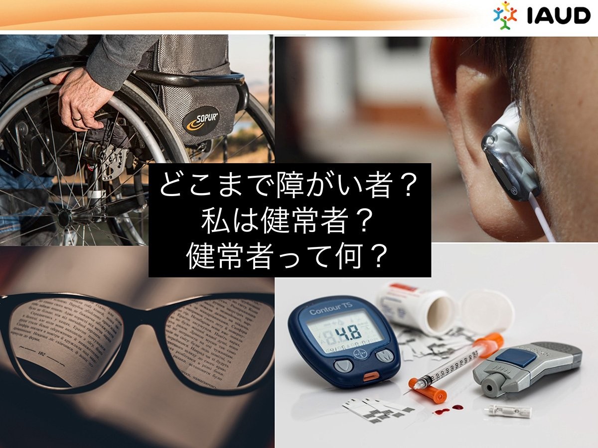 IAUD 特別ワークショップ資料:どこまで障害者?私は健常者?健常者って何?