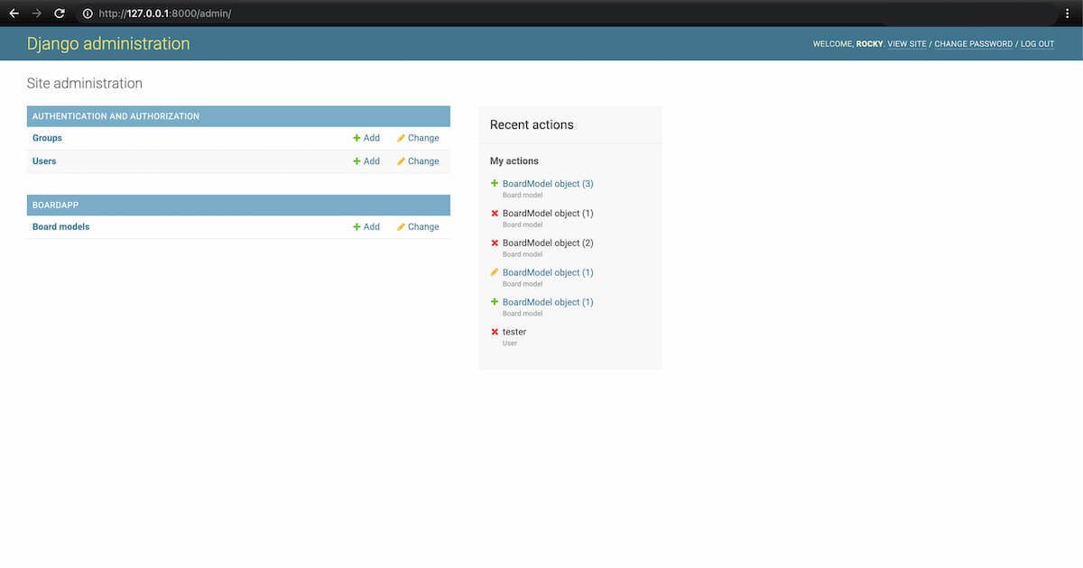 django admin